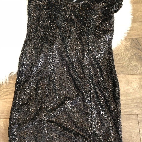💋Black Sequin Dress size 10 NWT - Picture 4 of 7